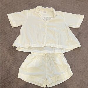 Women's Cream Sleepwear Set